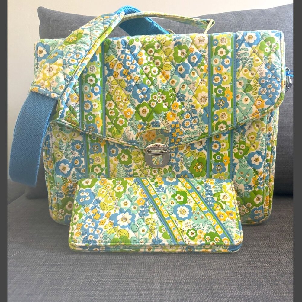 VERA BRADLEY BRIEFCASE TOTE WALLET COMBO - Picture 1 of 16